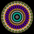 Colorful greek vector mandala pattern. Round geometric zigzag ornament. Abstract floral background. Ornamental ethnic