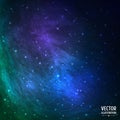 Colorful Green and Blue Cosmic Background with Royalty Free Stock Photo