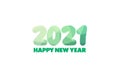 Green Happy New Year greeting 2021 forest textured design