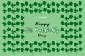 Happy St. Patricks day. The pattern for greeting card, logo, banner, poster, party invitation. Vector illustration Royalty Free Stock Photo