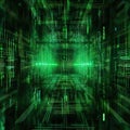 Colorful green matrix computer generated background