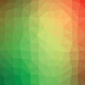 Colorful green and orange abstract geometric low poly style illustration graphic background Royalty Free Stock Photo