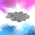 Colorful grey clouds