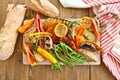 Colorful grilled summer vegetables