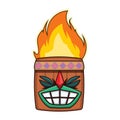 Colorful grinning tiki mask