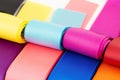 Colorful grosgrain ribbons