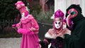Colorful and grotesque masks on the street