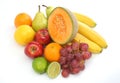 Colorful group of fresh fruits Royalty Free Stock Photo