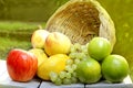 Colorful group of fresh fruits.