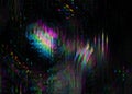 Colorful grunge error wall in neon colors on dark background with interlaced digital glitch and distortion effect