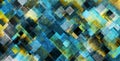 Colorful grunge squares abstract geometric mosaic background Royalty Free Stock Photo