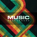 Colorful grungy musical background. Royalty Free Stock Photo