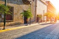 Colorful Guadalajara streets in historic city center near Central Cathedral