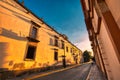 Colorful Guadalajara streets in historic city center near Central Cathedral