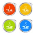 Colorful guarantee labels