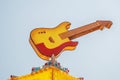 Colorful guitar at a fun fair