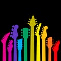 Colorful guitars