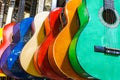 Colorful guitars on the Istanbul Grand Bazaar. Royalty Free Stock Photo