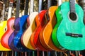 Colorful guitars on the Istanbul Grand Bazaar Royalty Free Stock Photo