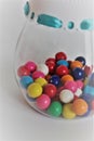 Colorful gum balls in a jar