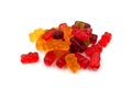 Colorful gummy bears candy pile Royalty Free Stock Photo