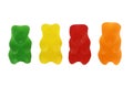 Colorful gummy bears.