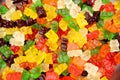 Colorful gummy bears or jellybears candies