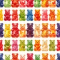 Colorful Gummy Bears Pattern Background Royalty Free Stock Photo