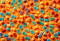 Colorful gummy candies pattern