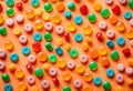 Colorful gummy candies pattern