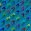Colorful guns framework low-poly illustration pattern Royalty Free Stock Photo