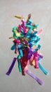 colorful hair ties called Japanese rubber Royalty Free Stock Photo