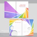 Colorful half-fold brochure template design