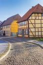 Colorful half timbered houses in Butzow