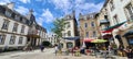 Colorful half-timbered houses in the historical city center of Lannion, Brittany, France Royalty Free Stock Photo