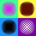 Colorful halftone design elements Royalty Free Stock Photo