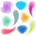 Colorful halftone design elements Royalty Free Stock Photo