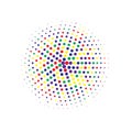 Colorful Halftone Dots. Abstract Retro. Texture Background. Dot Element. Circle Half. Gradient Set. Effect Set. Round Shape. Royalty Free Stock Photo