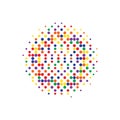 Colorful Halftone Illustration. Abstract Art. Texture Modern. Dot Retro. Circle Dots. Gradient Illustration. Effect Modern. Round Royalty Free Stock Photo