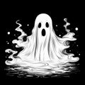 Colorful Halloween Ghost Vector Art Royalty Free Stock Photo