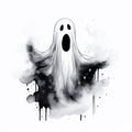 Colorful Halloween Ghost Vector Art Royalty Free Stock Photo