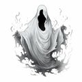 Colorful Halloween Ghost Vector Art Royalty Free Stock Photo