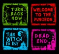 Colorful Halloween Signs