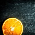 Colorful halved fresh orange Royalty Free Stock Photo