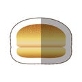 colorful hamburger bread icon