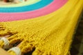 Colorful hammock, close up. Royalty Free Stock Photo