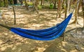 Colorful hammocks in Mexican tropical jungle forest in Tulum Mexico Royalty Free Stock Photo