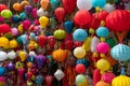 Colorful hand crafted paper lantern on Hang Ma street, Hanoi, Vietnam