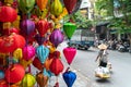 Colorful hand crafted paper lantern on Hang Ma street, Hanoi, Vietnam