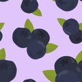 Colorful hand drawn blueberry pattern